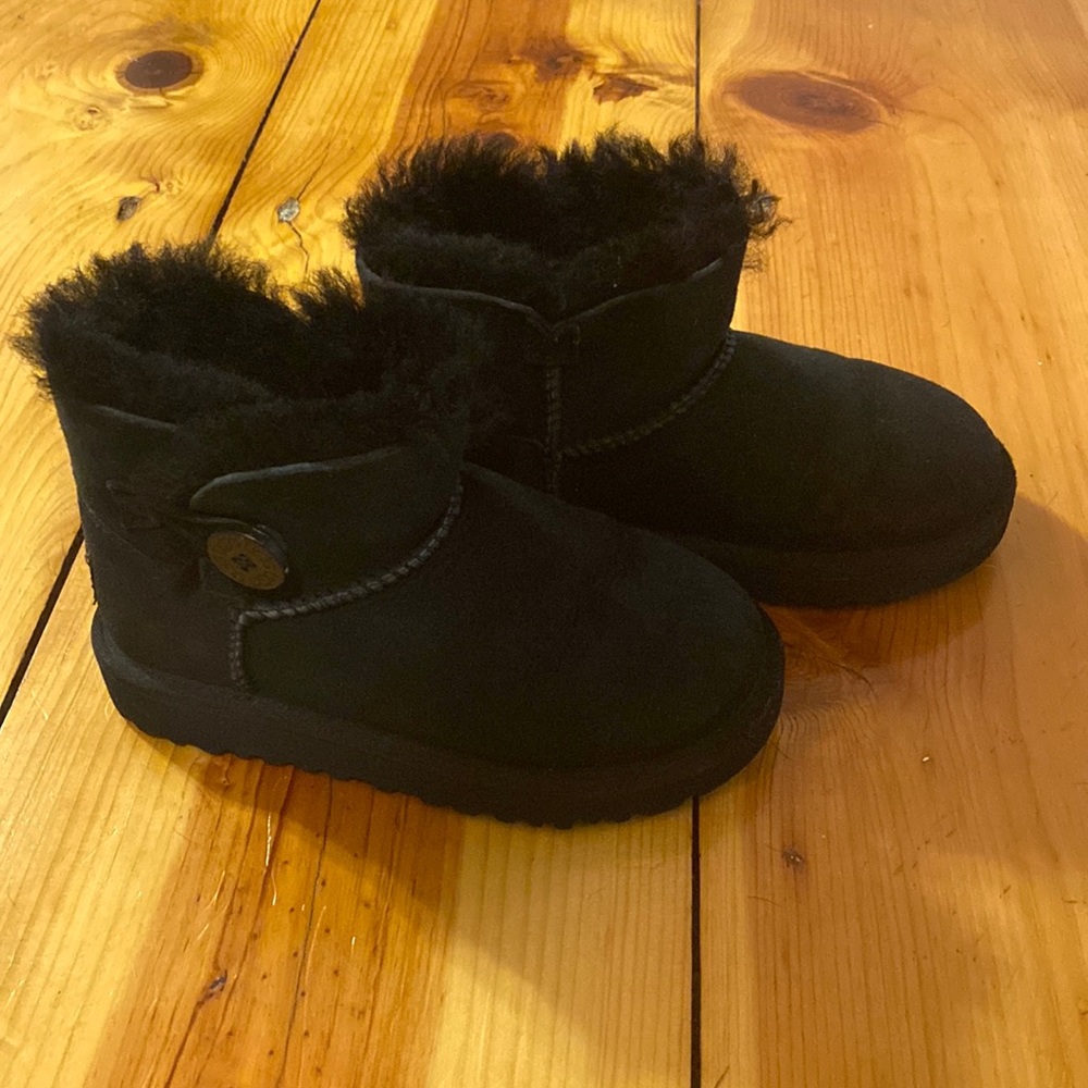 Black UGG Mini Bailey Button Booties